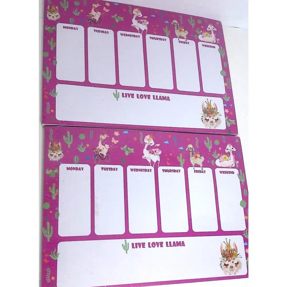Myxx Live Love Llama Weekly Notepad Calendar Reminder